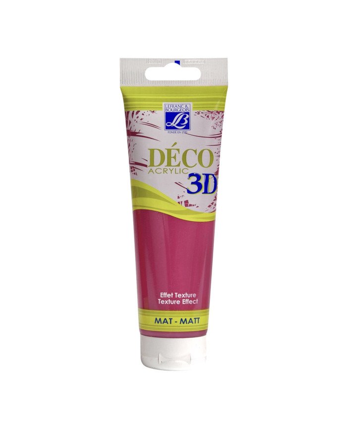 DECO 3D Acrylique 120ML Fuchsia Effet texture - MAT