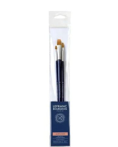 Set de 3 pinceaux Acrylique Lefranc&Bourgeois