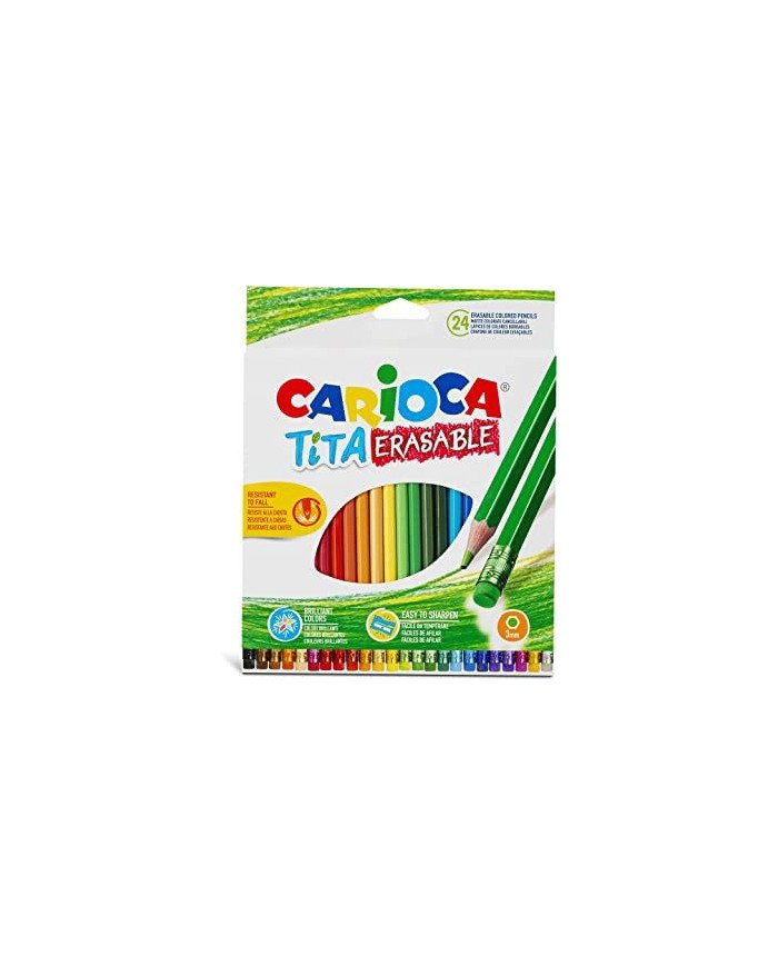 24 Crayons de couleur CARIOCA TiTa effaçables