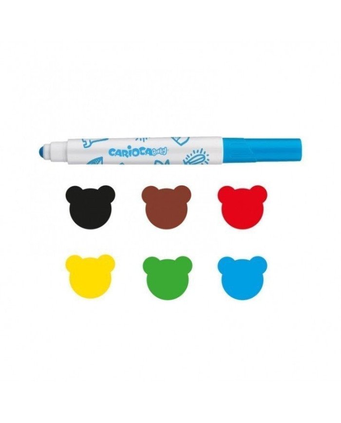 Feutres Baby Dès 2 Ans 6 Pièces CARIOCA