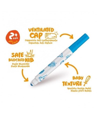 Feutres Baby Dès 2 Ans 6 Pièces CARIOCA