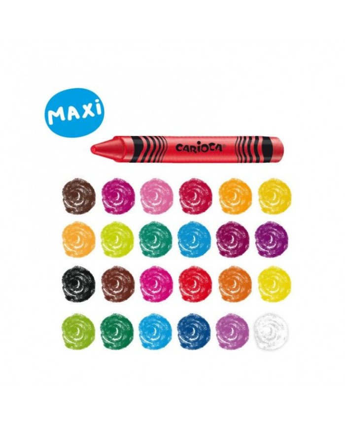 Crayons de Cire 24 Pièces CARIOCA