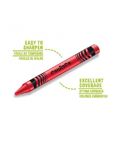 Crayons de Cire 24 Pièces CARIOCA