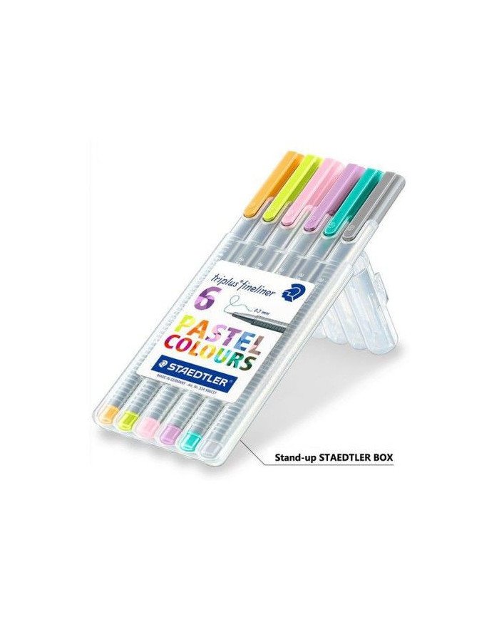 Etui de 6 stylos Pointe fine Triplus Pastel - STEADTLER