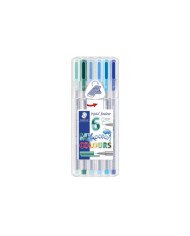 Etui de 6 stylos Pointe fine Triplus Ocean - STEADTLER