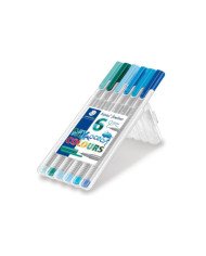 Etui de 6 stylos Pointe fine Triplus Ocean - STEADTLER