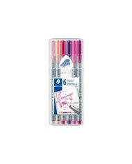 Etui de 6 stylos Pointe fine Triplus Flamingo Colors - STEADTLER Etui de 6 stylos Pointe fine Triplus Flamingo Colors - STEADTLER