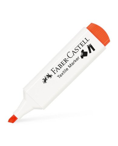 Feutre textile orange fluo Faber-Castell