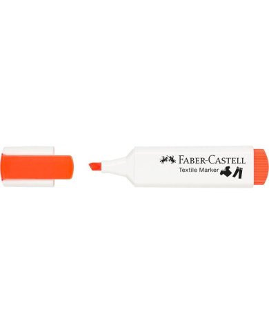Feutre textile orange fluo Faber-Castell