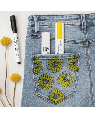 Marqueur textile jaune Faber-Castell Marqueur textile jaune Faber-Castell