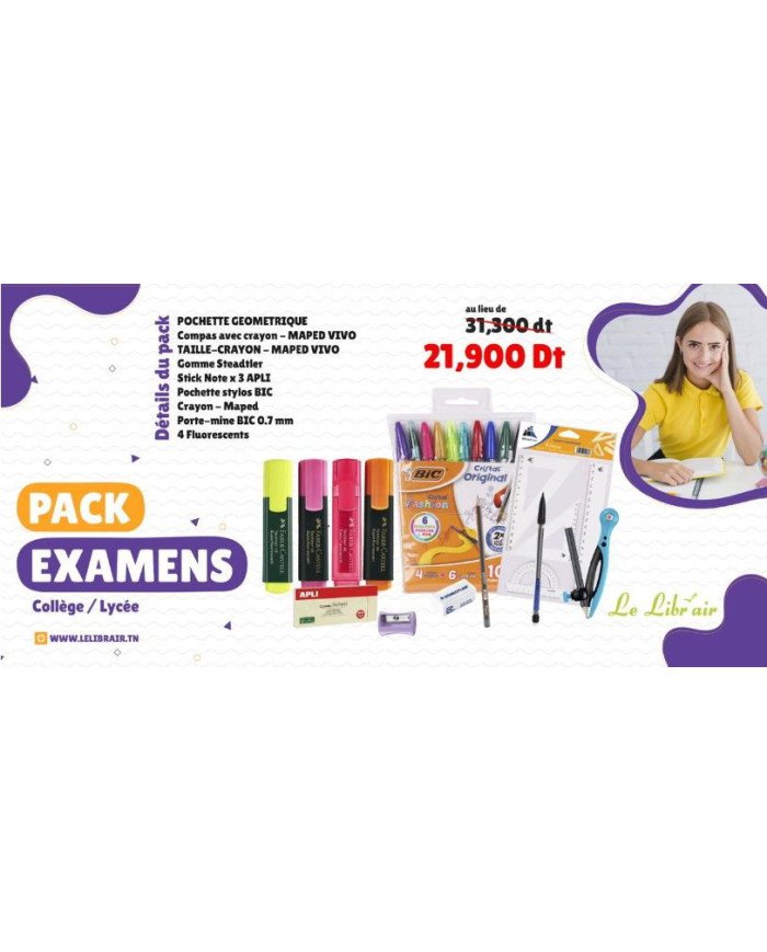 Le Libr'air - Pack Examens Collège / lycée - Tunisie