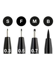 Le Libr'air - Feutres à encre de Chine Pitt Artist Pen, étui de 4, noir - Tunisie