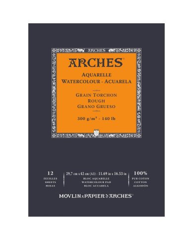 Le Libr'air - Bloc Aquarelle ARCHES 12 feuilles 29.7*42 cm 300G A3 - Tunisie
