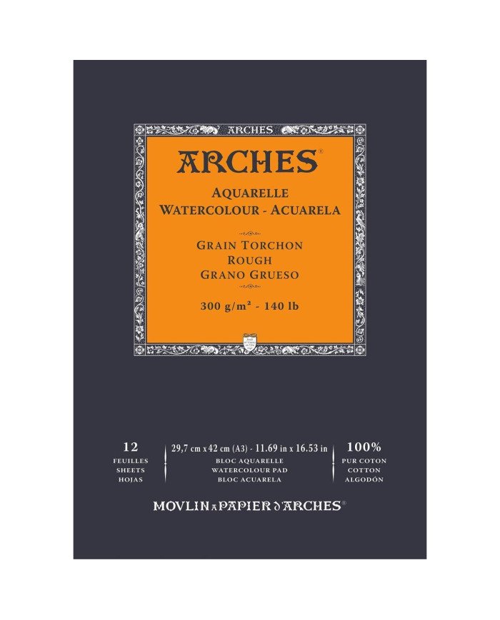 Le Libr'air - Bloc Aquarelle ARCHES 12 feuilles 29.7*42 cm 300G A3 - Tunisie