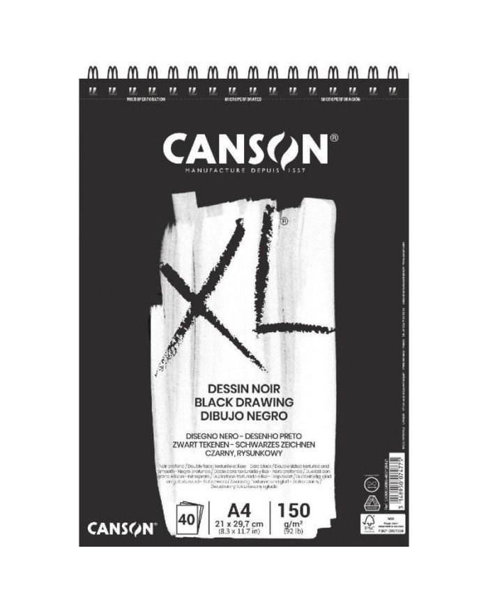 Le Libr'air - CANSON XL Dessin Noir A4 150G - Tunisie