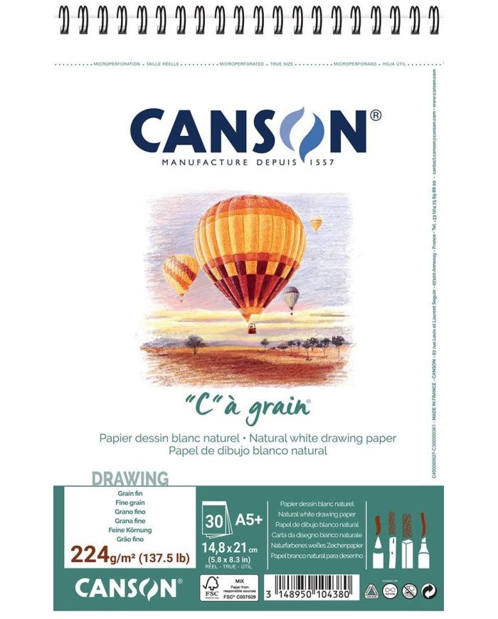 Le Libr'air - CANSON "C" à grain A5 224 g/m - Tunisie
