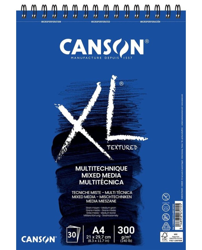 Le Libr'air - CANSON XL Mixed Media Textured A4 - 300g - Tunisie