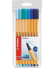 Le Libr'air - STABILO point 88 Fineliner Shades of bleue - Tunisie Le Libr'air - STABILO point 88 Fineliner Shades of bleue - Tunisie