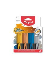 Le Libr'air - Pochette de 4 surligneurs MAPED Glitter - Tunisie