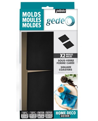 Le Libr'air - Moules Gédéo Dessous de Verre Carré 2 pièces PEBEO - Tunisie