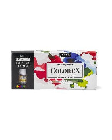 Le Libr'air - Encre Aquarelle COLOREX Set 6X20 ml ESSENTIELS PEBEO - Tunisie
