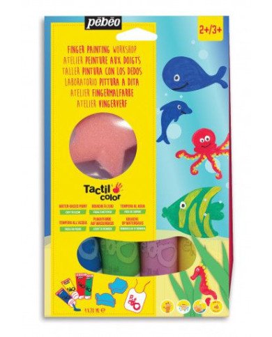 Le Libr'air - Kit TactilColor 4 tubes 20 ml Animaux de la mer PEBEO - Tunisie