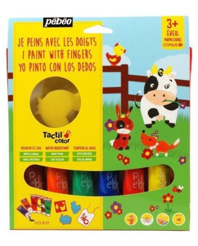 Le Libr'air - Kit Peinture aux doigts TactilColor 6 x 20 ml PEBEO - Tunisie Le Libr'air - Kit Peinture aux doigts TactilColor 6 x 20 ml PEBEO - Tunisie