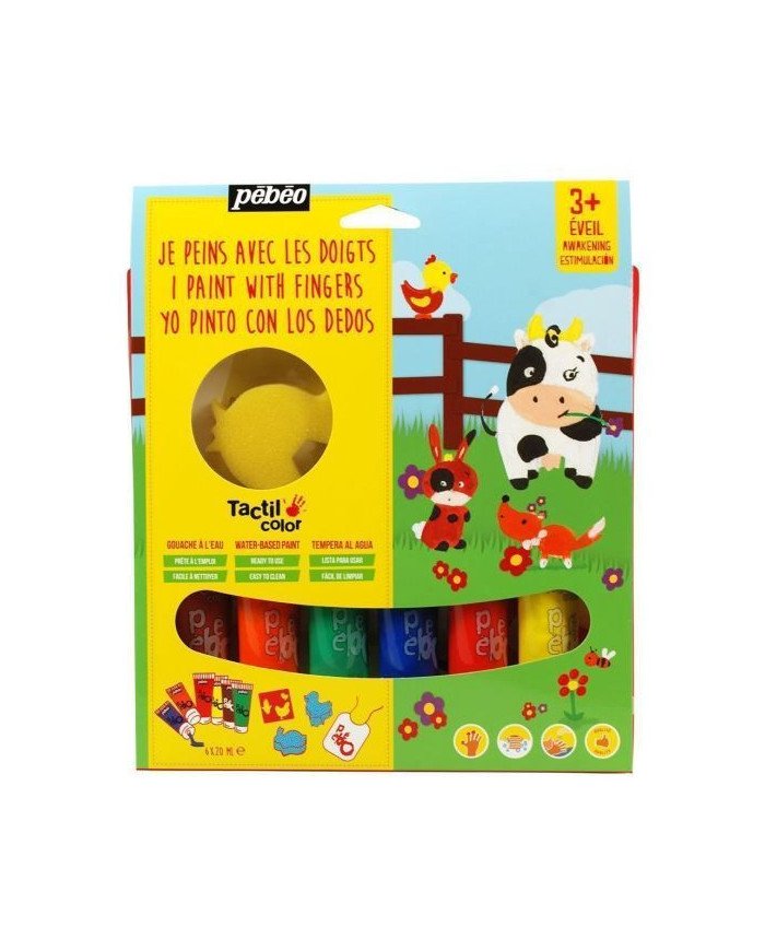 Le Libr'air - Kit Peinture aux doigts TactilColor 6 x 20 ml PEBEO - Tunisie