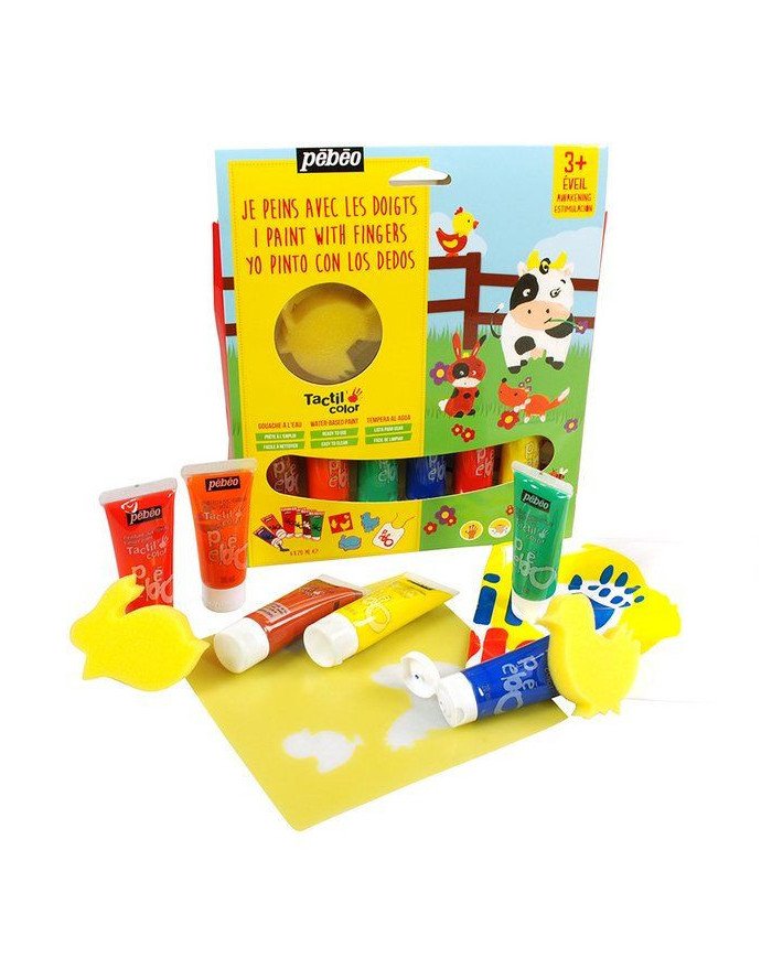Le Libr'air - Kit Peinture aux doigts TactilColor 6 x 20 ml PEBEO - Tunisie