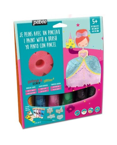 Le Libr'air - Kit PrimaColor et Glitter 6 x 20 ml Princesse PEBEO - Tunisie