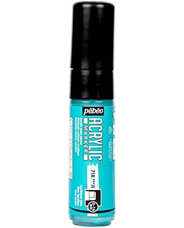 Le Libr'air - Marqueur Acrylique pointe 3en1 5-15 mm Bleu Caraibes PEBEO - Tunisie