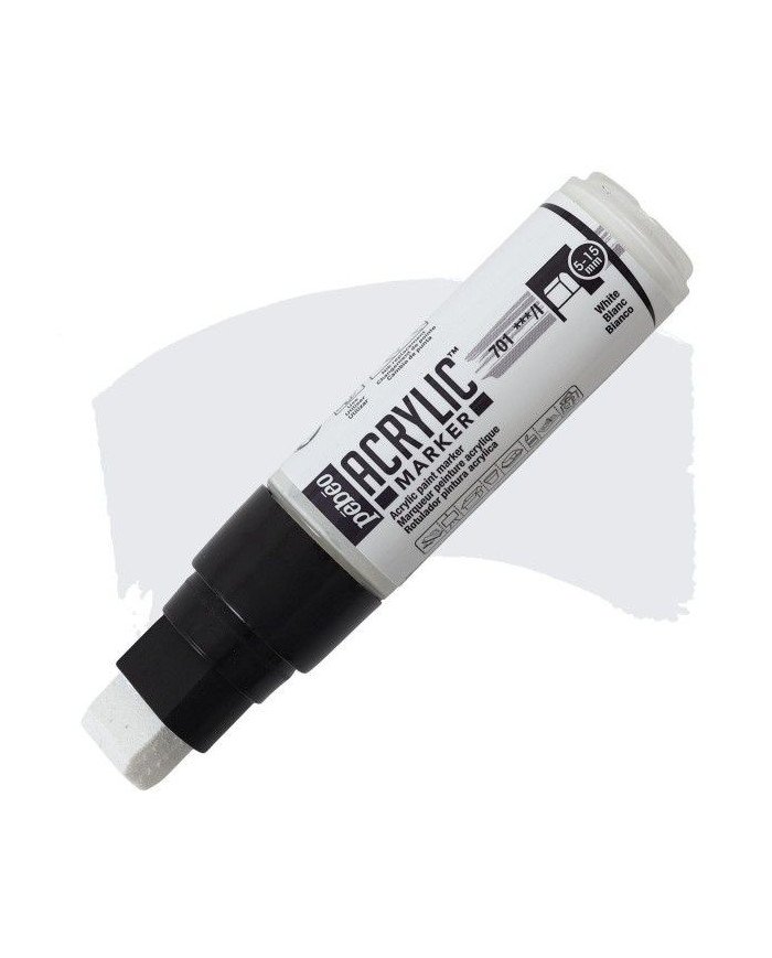 Le Libr'air - Marqueur Acrylique pointe 3en1 5-15 mm Blanc PEBEO - Tunisie