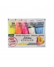 Le Libr'air - Studio ACRYLICS Pack Fluorescent 5 Tubes 100 ml PEBEO - Tunisie Le Libr'air - Studio ACRYLICS Pack Fluorescent 5 Tubes 100 ml PEBEO - Tunisie