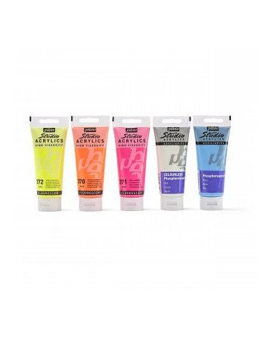 Le Libr'air - Studio ACRYLICS Pack Fluorescent 5 Tubes 100 ml PEBEO - Tunisie Le Libr'air - Studio ACRYLICS Pack Fluorescent 5 Tubes 100 ml PEBEO - Tunisie