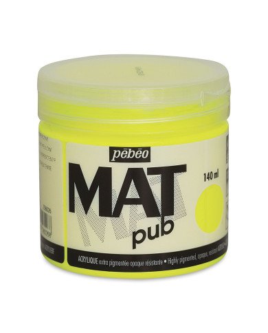 Le Libr'air - Acrylique MAT pub 140 ml Jaune Florescent PEBEO - Tunisie
