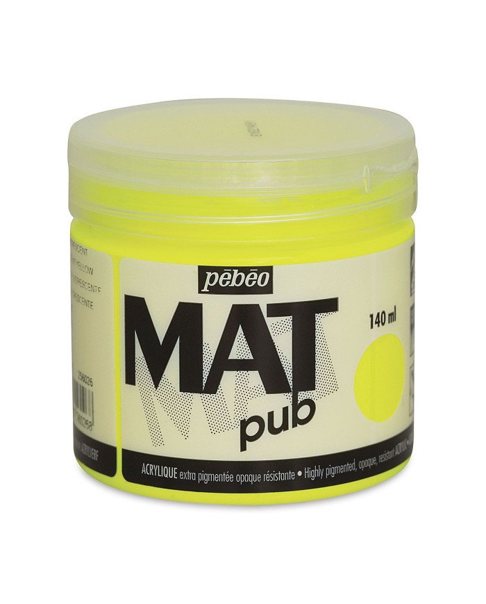 Le Libr'air - Acrylique MAT pub 140 ml Jaune Florescent PEBEO - Tunisie