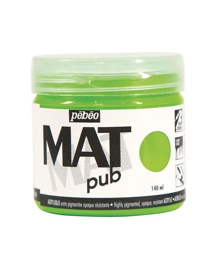 Le Libr'air - Acrylique MAT pub 140 ml Vert Florescent PEBEO - Tunisie