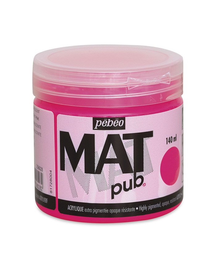 Le Libr'air - Acrylique MAT pub 140 ml Rose Fluorescent PEBEO - Tunisie