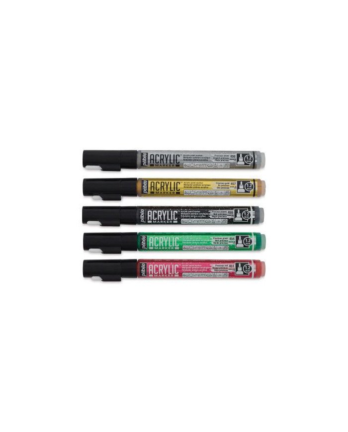 Le Libr'air - Set de 5 Acrylic Marker Pointe Ronde 1,2 mm PEBEO - Tunisie