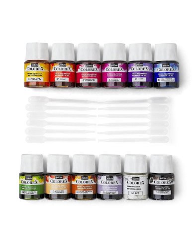 Le Libr'air - Encre Aquarelle ColoreX Set 12 x 20 ml ESSENTIELS PEBEO - Tunisie