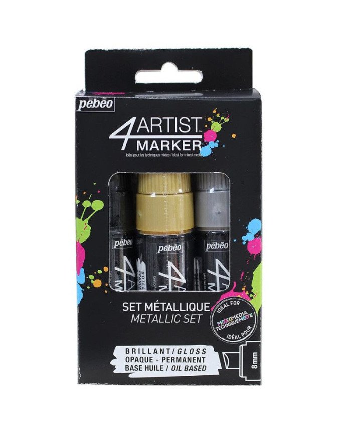 Le Libr'air - 4ARTIST MARKER Set métallique 3x8 mm PEBEO - Tunisie