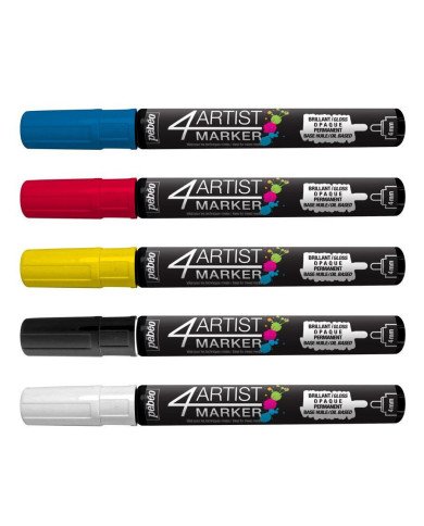 Le Libr'air - 4ARTIST Marker Set 5 Pointes 4 mm Assortiment Basique PEBEO - Tunisie Le Libr'air - 4ARTIST Marker Set 5 Pointes 4 mm Assortiment Basique PEBEO - Tunisie