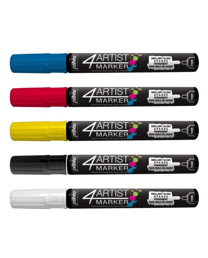 Le Libr'air - 4ARTIST Marker Set 5 Pointes 4 mm Assortiment Basique PEBEO - Tunisie