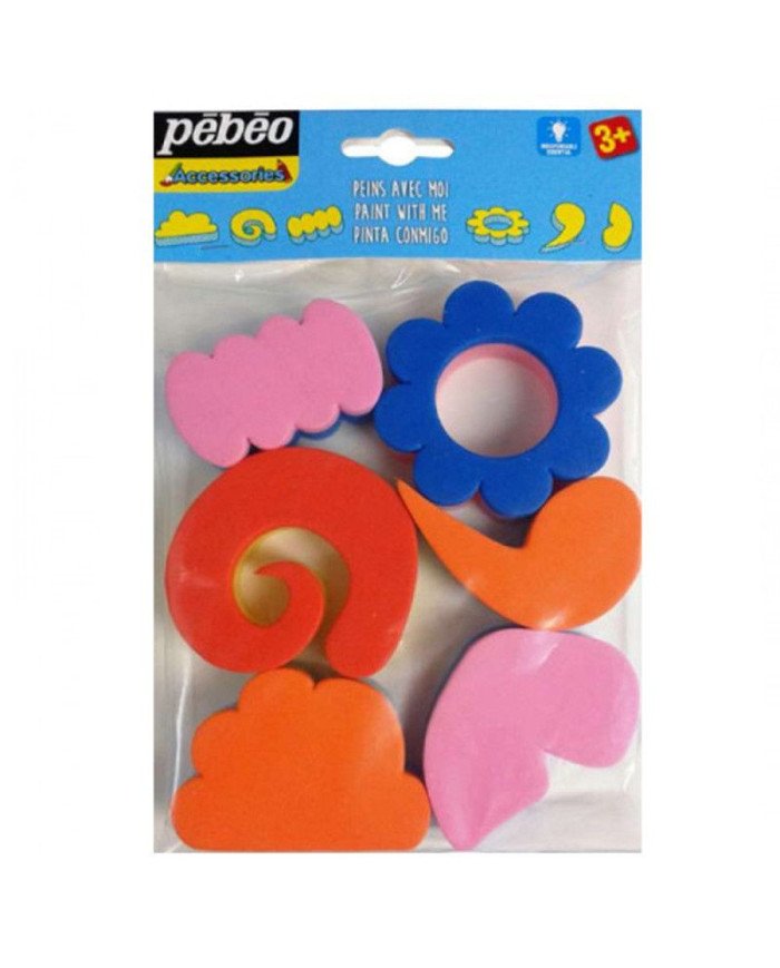 Le Libr'air - Set 6 Tampons double mousse Formes assorties PEBEO - Tunisie