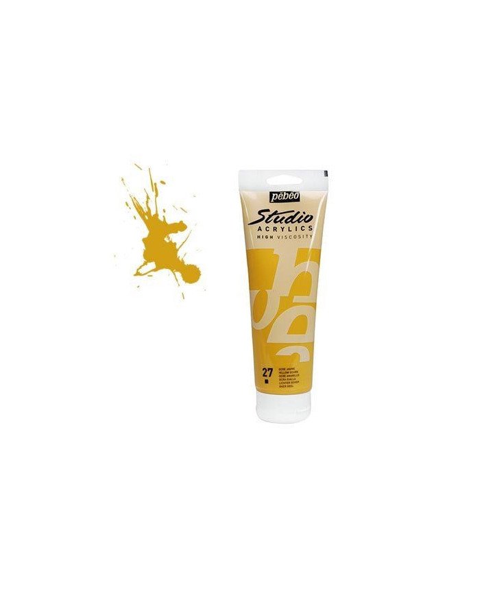 Le Libr'air - Acrylique Fine Studio Acrylics 250 ml Ocre Jaune 27 PEBEO - Tunisie