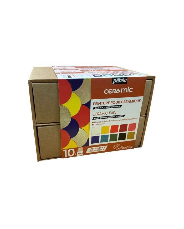 Le Libr'air - Coffret Peinture pour Céramique 10 x 45 ml PEBEO - Tunisie