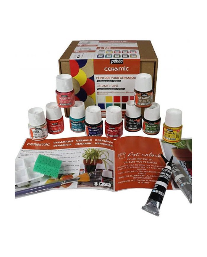 Le Libr'air - Coffret Peinture pour Céramique 10 x 45 ml PEBEO - Tunisie
