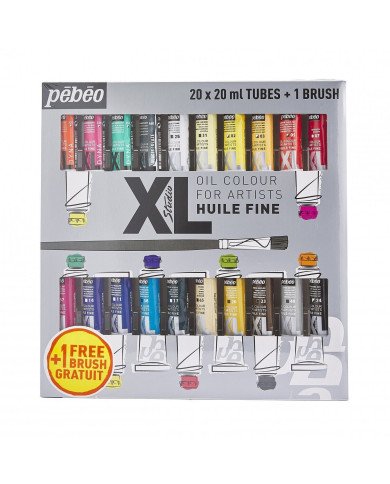 Le Libr'air - Huile Fine XL Etui 20 Tubes de 20 ML Assortis et Pinceau PEBEO - Tunisie Le Libr'air - Huile Fine XL Etui 20 Tubes de 20 ML Assortis et Pinceau PEBEO - Tunisie