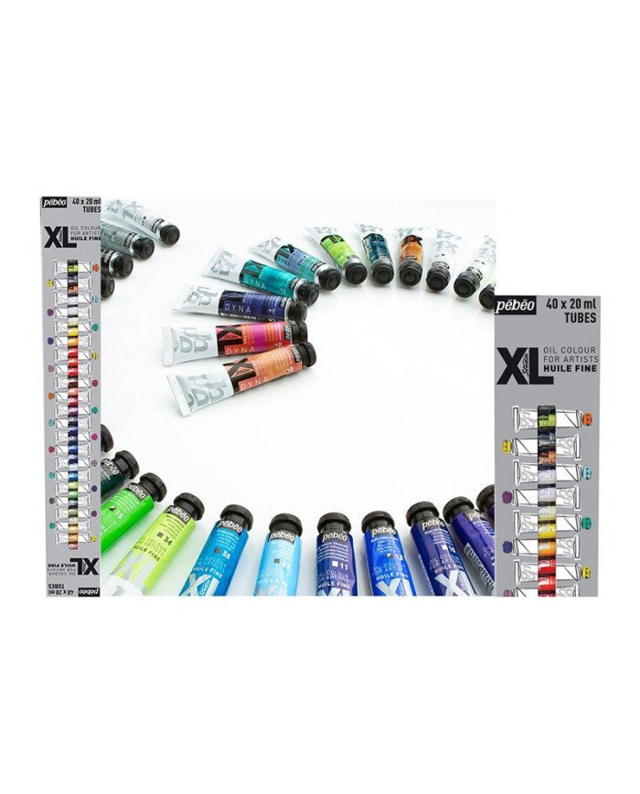 Le Libr'air - Huile Fine XL Etui 40 Tubes de 20 ML Assortis et Pinceau PEBEO - Tunisie