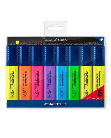 Le Libr'air - Pochette 6+2 Fluo STAEDTLER - Tunisie